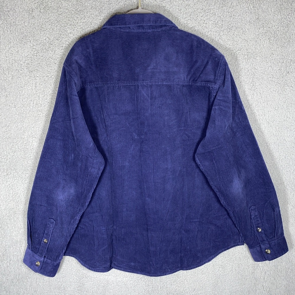 Gap Men's Sz XL Corduroy Long Sleeve Shirt  Navy Blue Nice Fade - Picture 2 of 8